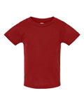 Rabbit Skins 3401 Infant Cotton Jersey Tee - Garnet - front