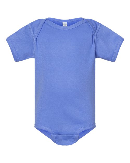 Rabbit Skins 4400 Infant Baby Rib Bodysuit - Carolina Blue - front