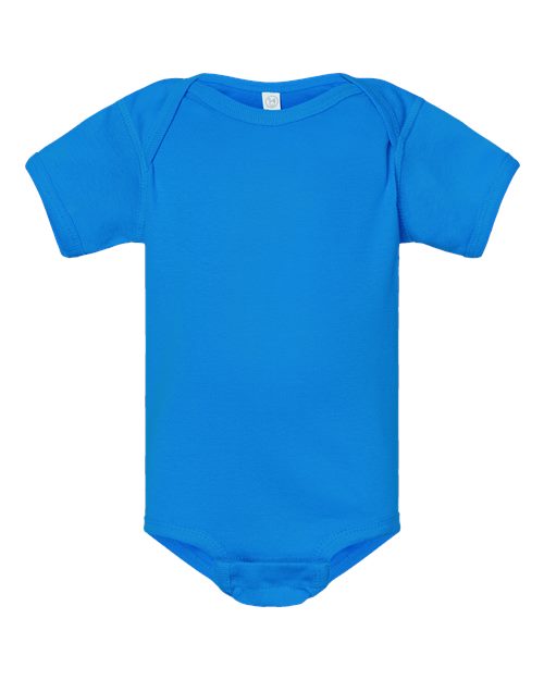 Rabbit Skins 4400 Infant Baby Rib Bodysuit - Cobalt - front