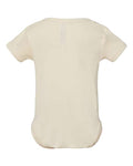 Rabbit Skins 4400 Infant Baby Rib Bodysuit - Natural - back