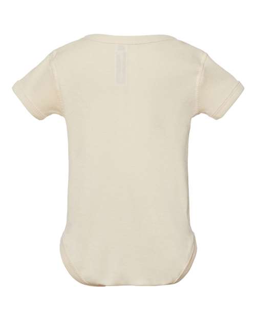 Rabbit Skins 4400 Infant Baby Rib Bodysuit - Natural - back