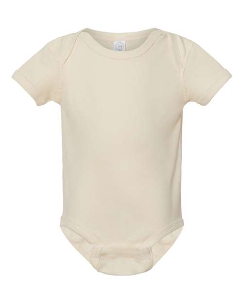 Rabbit Skins 4400 Infant Baby Rib Bodysuit - Natural - front