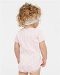 Rabbit Skins 4400 Infant Baby Rib Bodysuit - Ballerina/ White Dot - model back