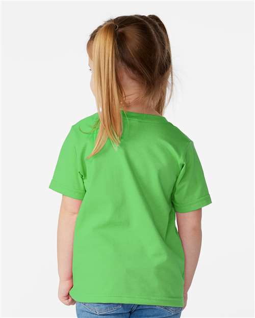 Rabbit Skins 3321 Toddler Fine Jersey Tee - Apple - model back