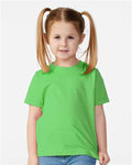 Rabbit Skins 3321 Toddler Fine Jersey Tee - Apple - model front