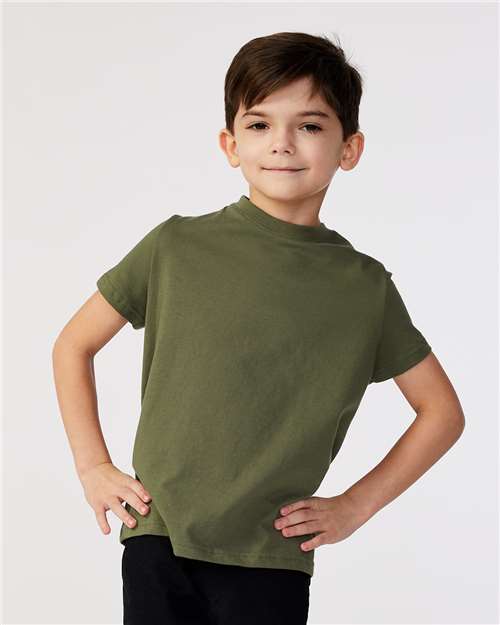 Rabbit Skins 3321 Toddler Fine Jersey Tee - Military Green - model front