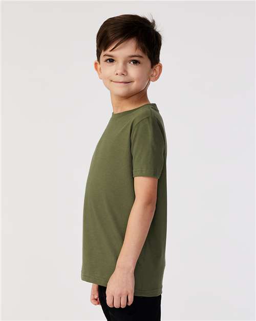 Rabbit Skins 3321 Toddler Fine Jersey Tee - Military Green - model side