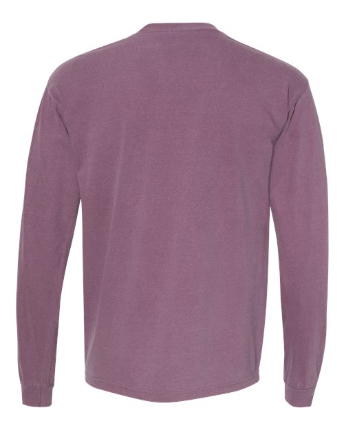 Comfort Colors 4410 Garment-Dyed Heavyweight Long Sleeve Pocket T-Shirt - Berry - back