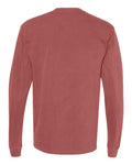Comfort Colors 4410 Garment-Dyed Heavyweight Long Sleeve Pocket T-Shirt - Brick - back