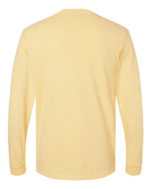 Comfort Colors 4410 Garment-Dyed Heavyweight Long Sleeve Pocket T-Shirt - Butter - back