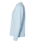 Comfort Colors 4410 Garment-Dyed Heavyweight Long Sleeve Pocket T-Shirt - Chambray - side