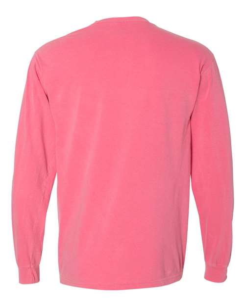 Comfort Colors 4410 Garment-Dyed Heavyweight Long Sleeve Pocket T-Shirt - Crunchberry - back