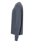 Comfort Colors 4410 Garment-Dyed Heavyweight Long Sleeve Pocket T-Shirt - Denim - side
