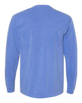 Comfort Colors 4410 Garment-Dyed Heavyweight Long Sleeve Pocket T-Shirt - Flo Blue - back