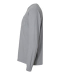 Comfort Colors 4410 Garment-Dyed Heavyweight Long Sleeve Pocket T-Shirt - Granite - side