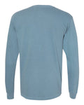 Comfort Colors 4410 Garment-Dyed Heavyweight Long Sleeve Pocket T-Shirt - Ice Blue - back