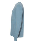Comfort Colors 4410 Garment-Dyed Heavyweight Long Sleeve Pocket T-Shirt - Ice Blue - side