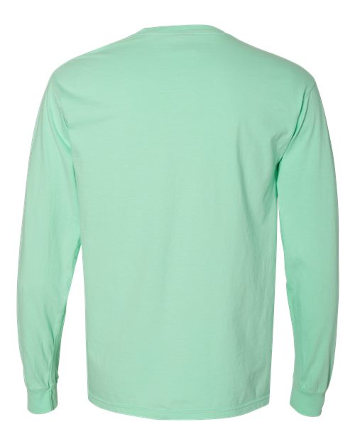 Comfort Colors 4410 Garment-Dyed Heavyweight Long Sleeve Pocket T-Shirt - Island Reef - back