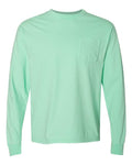 Comfort Colors 4410 Garment-Dyed Heavyweight Long Sleeve Pocket T-Shirt - Island Reef - front
