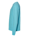Comfort Colors 4410 Garment-Dyed Heavyweight Long Sleeve Pocket T-Shirt - Lagoon - side