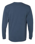 Comfort Colors 4410 Garment-Dyed Heavyweight Long Sleeve Pocket T-Shirt - Midnight - back
