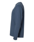 Comfort Colors 4410 Garment-Dyed Heavyweight Long Sleeve Pocket T-Shirt - Midnight - side