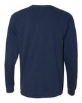Comfort Colors 4410 Garment-Dyed Heavyweight Long Sleeve Pocket T-Shirt - True Navy - back