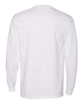 Comfort Colors 4410 Garment-Dyed Heavyweight Long Sleeve Pocket T-Shirt - White - back