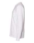 Comfort Colors 4410 Garment-Dyed Heavyweight Long Sleeve Pocket T-Shirt - White - side