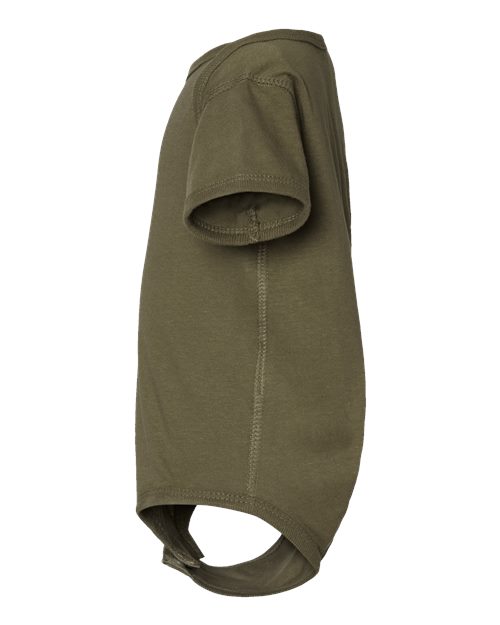 Rabbit Skins 4424 Infant Fine Jersey Bodysuit - Military Green - side