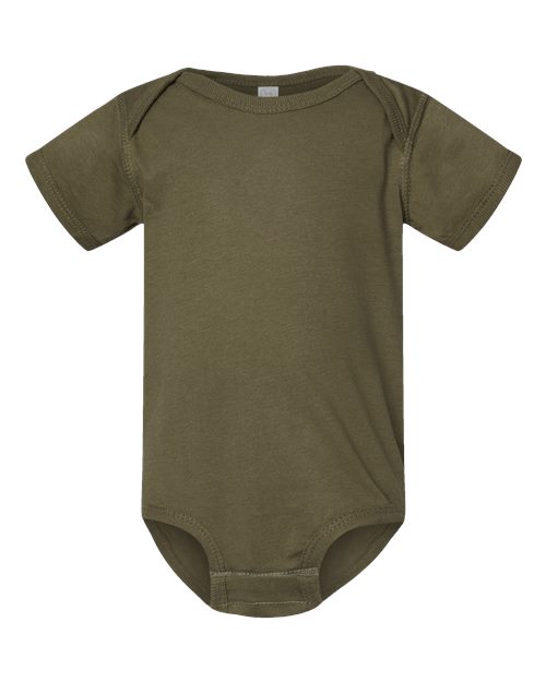 Rabbit Skins 4424 Infant Fine Jersey Bodysuit - Military Green - front