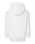 Rabbit Skins 3346 Toddler Full-Zip Fleece Hoodie Sweatshirt - White - back