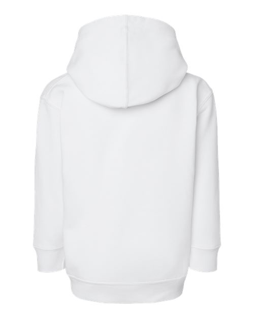 Rabbit Skins 3346 Toddler Full-Zip Fleece Hoodie Sweatshirt - White - back