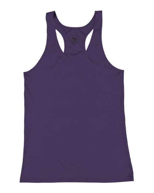 Badger 4166 Women’s B-Core Racerback Tank Top - Purple - front