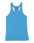 Badger 4166 Women’s B-Core Racerback Tank Top - Columbia Blue - front
