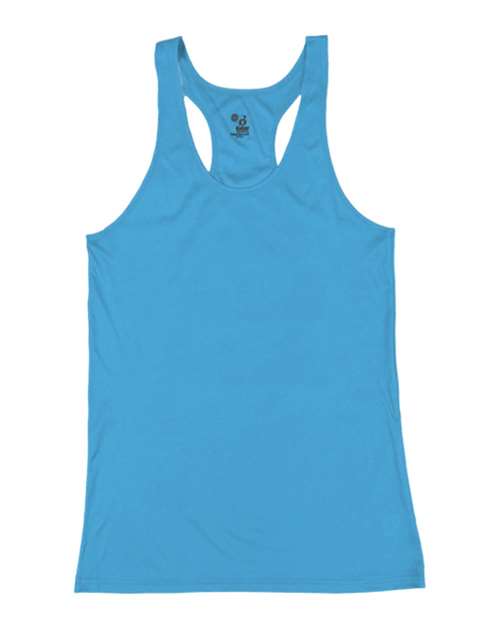 Badger 4166 Women’s B-Core Racerback Tank Top - Columbia Blue - front