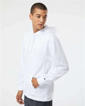 Badger 1454 Performance Fleece Hooded Sweatshirt - White - model side