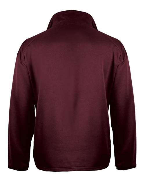 Badger 1480 Men's Performance Quarter-Zip Pullover - Maroon - back