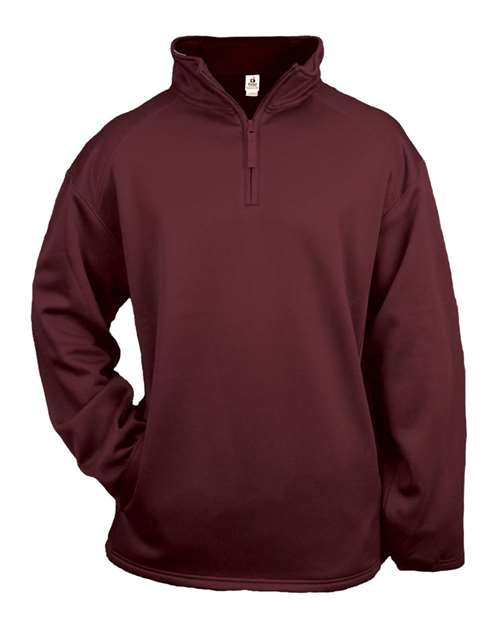 Badger 1480 Men's Performance Quarter-Zip Pullover - Maroon - front