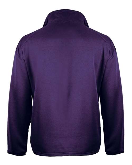 Badger 1480 Men's Performance Quarter-Zip Pullover - Purple - back