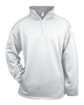 Badger 1480 Men's Performance Quarter-Zip Pullover - White - front