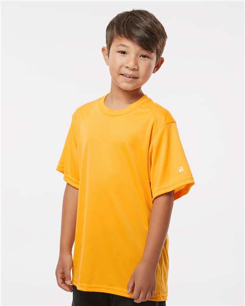 Badger 2120 Youth B-Core T-Shirt - Gold - model side