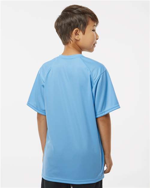 Badger 2120 Youth B-Core T-Shirt - Columbia Blue - model back