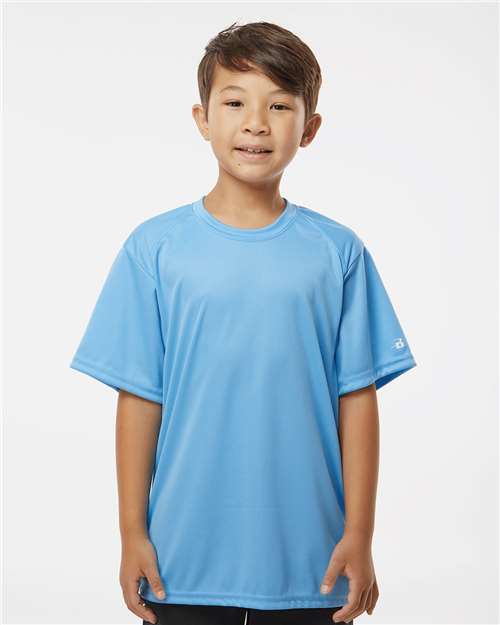 Badger 2120 Youth B-Core T-Shirt - Columbia Blue - model front