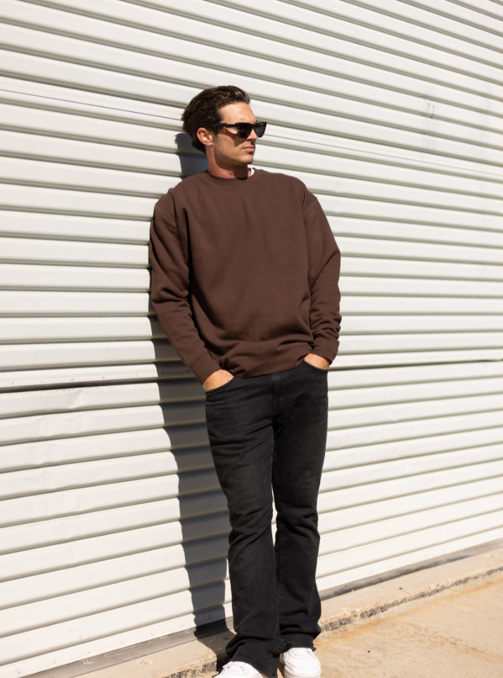 Heavyweight Crewneck Sweatshirt in Storm Blue, additional view