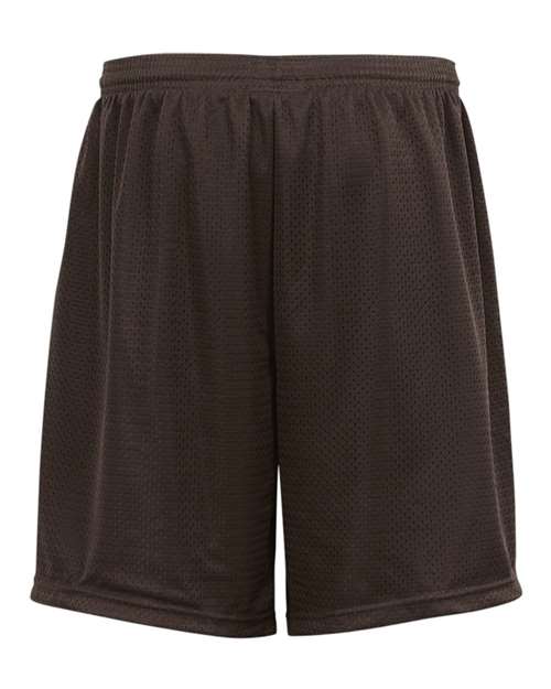 Badger 2207 Youth Pro Mesh 6" Shorts - Brown - back