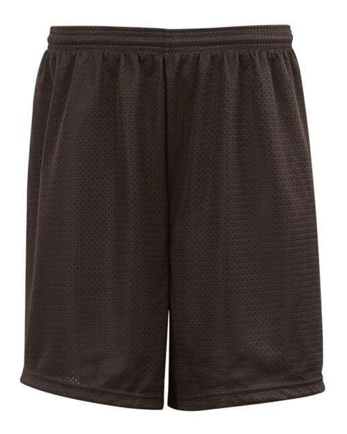Badger 2207 Youth Pro Mesh 6" Shorts - Brown - front