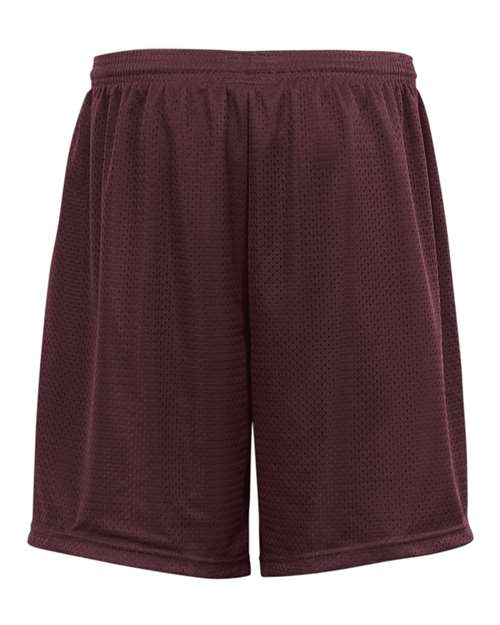 Badger 7219 Men's Pro Mesh 9" Shorts with Pockets - Maroon - back