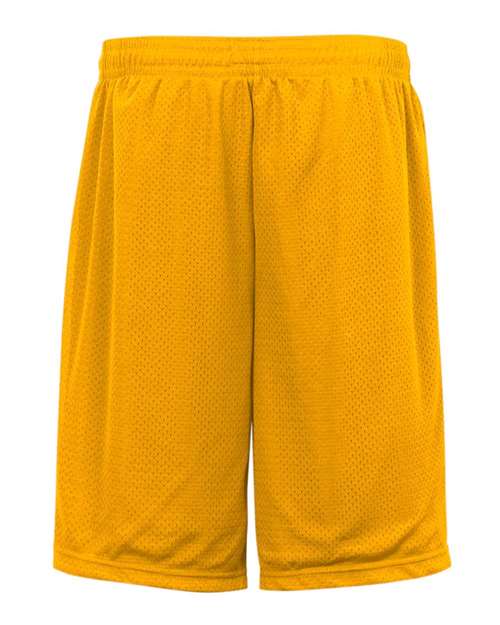 Badger 7219 Men's Pro Mesh 9" Shorts with Pockets - Gold - back