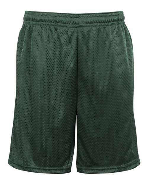 Badger 7219 Men's Pro Mesh 9" Shorts with Pockets - Forest - front